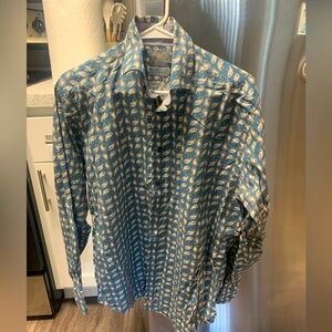 Thomas Dean paisley pattern button down shirt. Men’s size large. Lightly used.